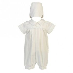 Lito Baby Dylan White Baptismal Romper.